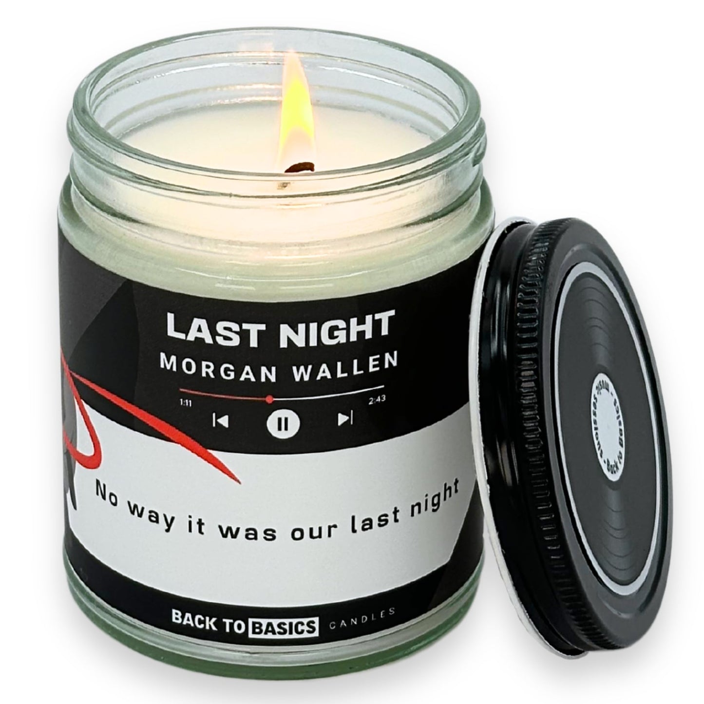 Back to Basics Candles | Last Night - 9oz Soy Wax Fir Balsam Scented Candle for Home Decor, Birthday Gifts for Women, Men, Best Friend | Relaxing Aromatherapy Made in USA