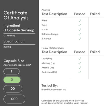 L-Theanine Supplement 200mg, 120 Capsules (Soy Free, Gluten Free, Non-GMO, Third Party Tested) Synergy with Magnesium L-Threonate and Apigenin by Double Wood