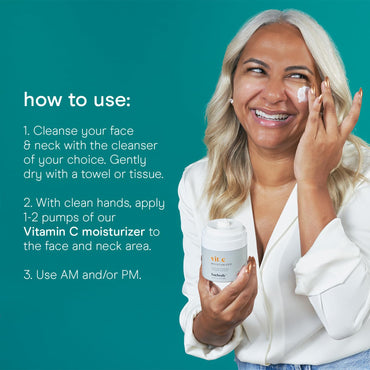 Baebody Made in USA Vitamin C Face Moisturizer - Travel Size Brightening Vitamin C Cream Moisturizer with Jojoba Oil - Anti Aging and Hydrating (0.5 fl oz/15 ml)