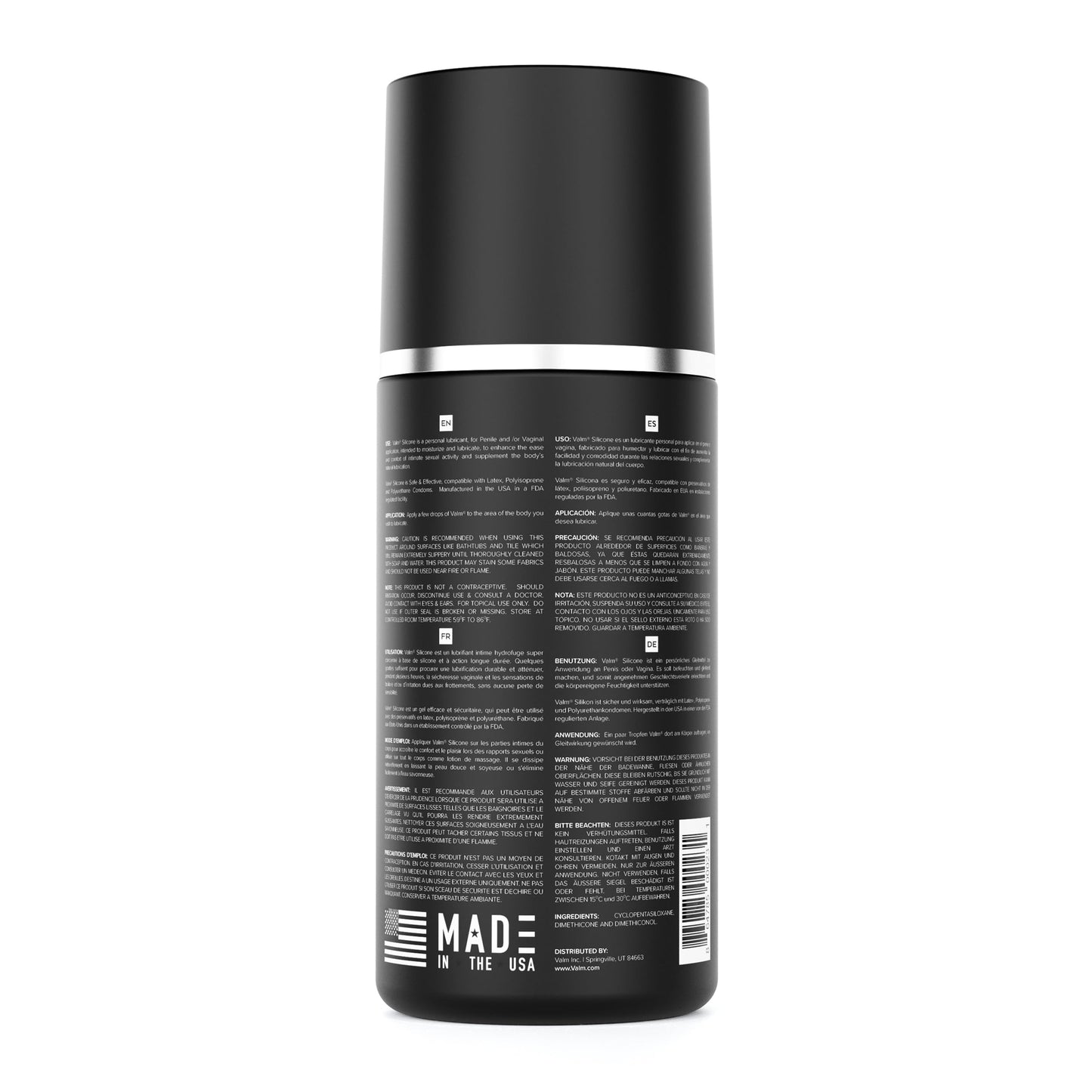 Valm Silicone Lube, Long Lasting, Silicone-Based Personal Lubricant for Men, Women, & Couples, 17 Fl Oz