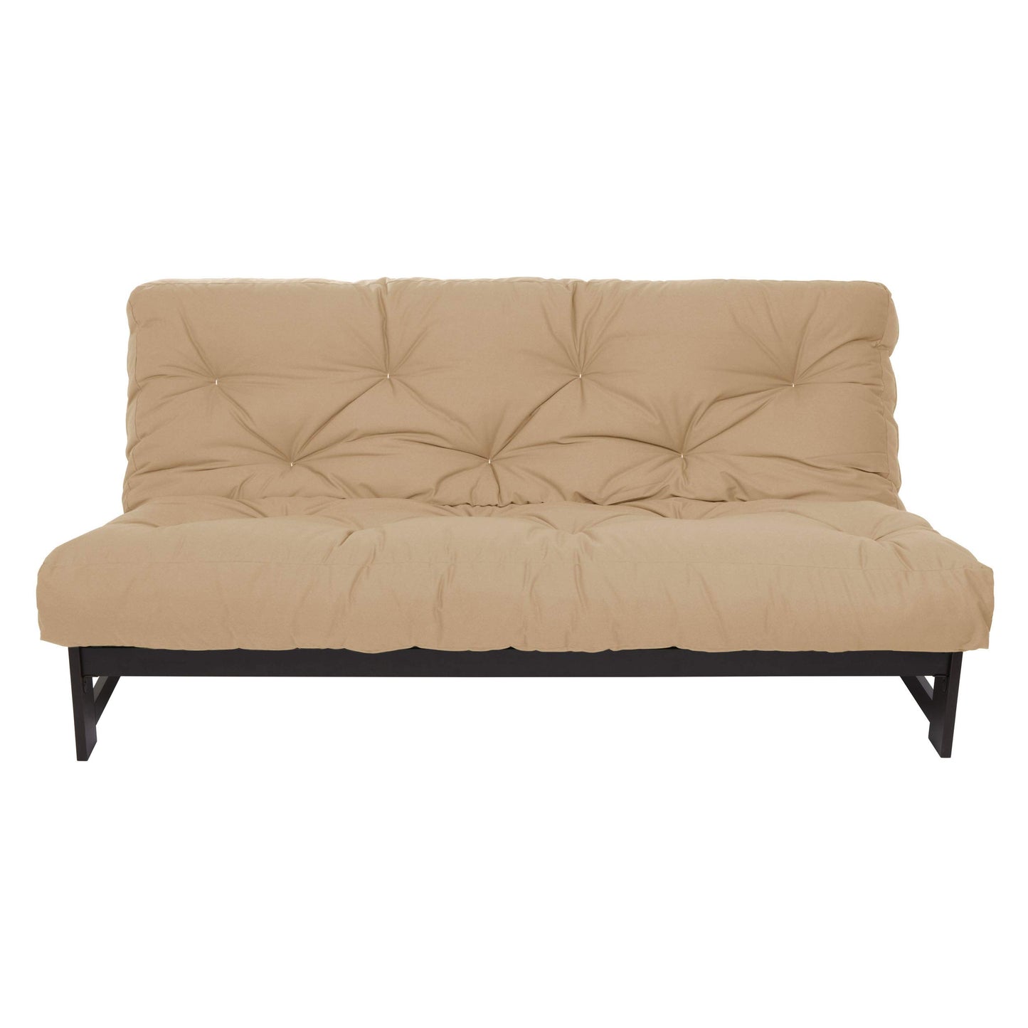 Mozaic Full Size 8-inch Cotton Twill Gel Memory Foam Futon Mattress, Khaki