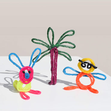 Wikki Stix for Doodlers - Kid's Travel Essential: Portable Creativity On-The-Go! Pack of 24 Wikki Stix in Neon and Primary Colors. Made in USA ! 3 & Up.