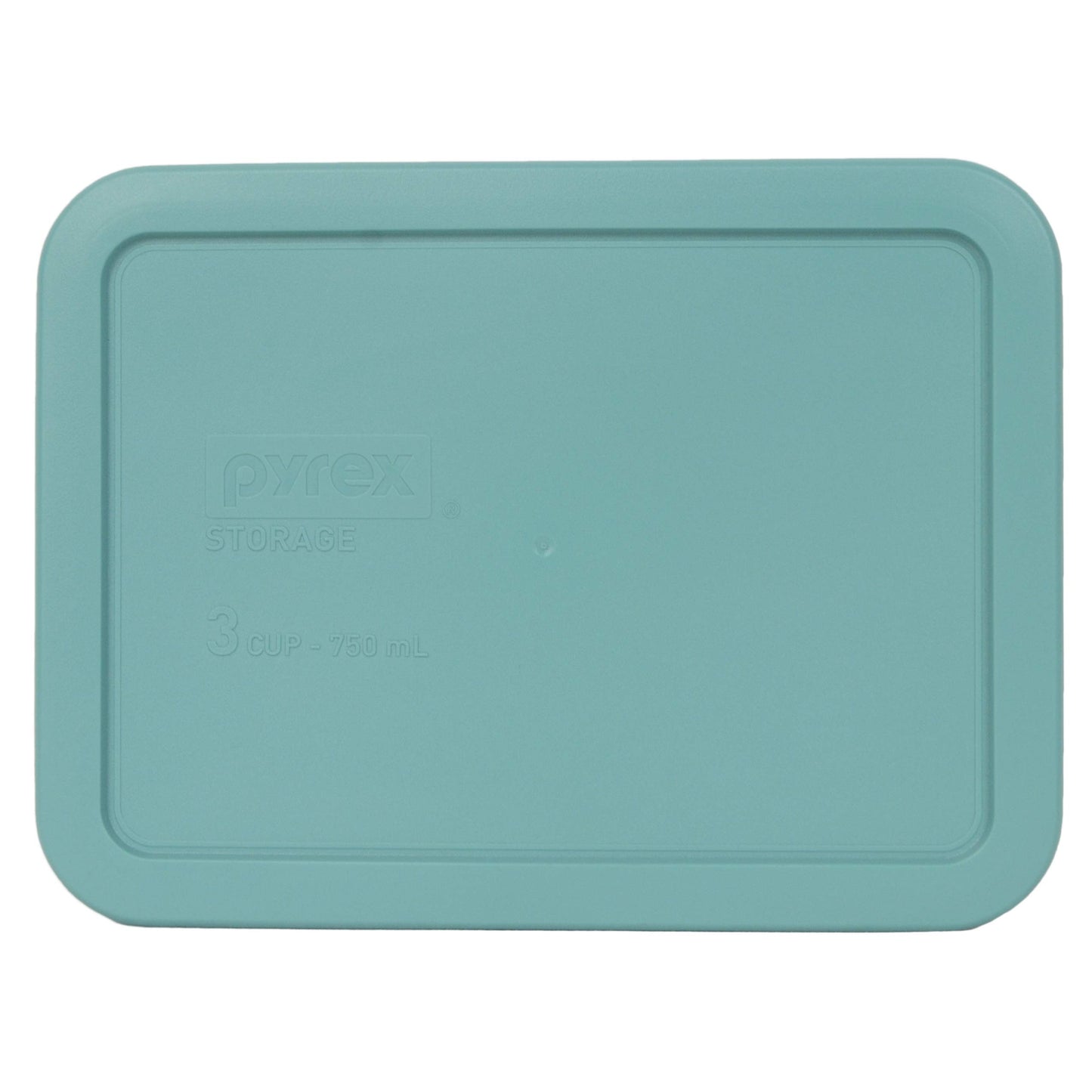 Pyrex 7210-PC 3 Cup Turquoise Rectangle Plastic Food Storage Lid Made in the USA