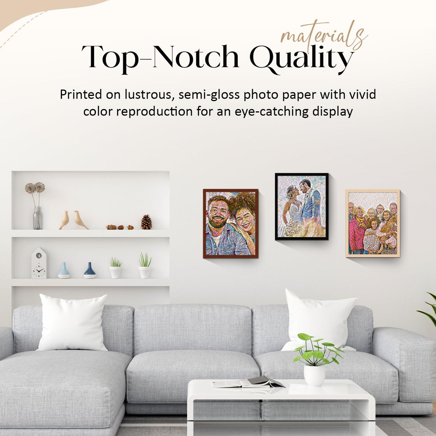 Custom Image Poster Personalized - Your Image to Art Print - Choose Your Style, Framed or Unframed, Wall Decor - Premium Luster Paper - Personalized Gifts for Family, Couples, Pets, & Friends - Made in USA