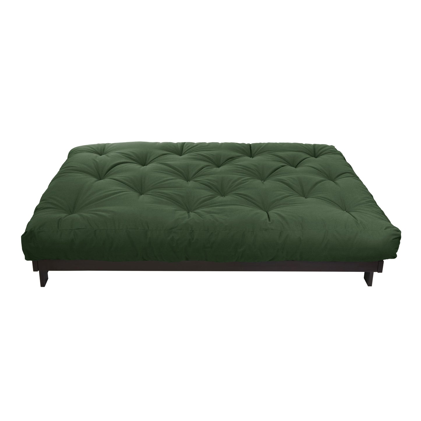 Mozaic Full Size 8-inch Cotton Twill Gel Memory Foam Futon Mattress, Hunter Green