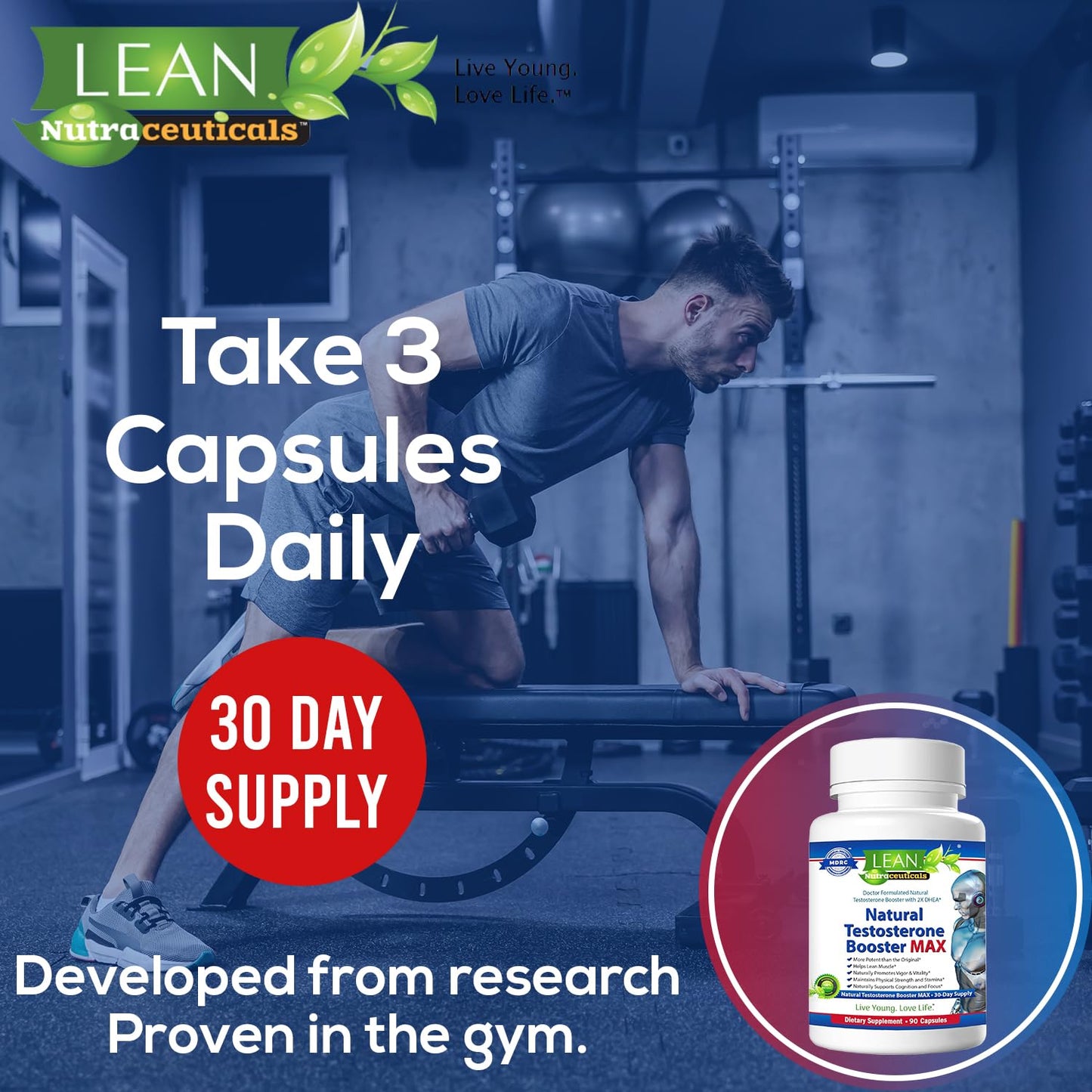 Testosterone Booster for Men over 50, Max Male Test Enhancing Pill, Libido Muscle Growth Super Workout Energy Supplement, Tongkat Ali, Tribulus, Maca Root, Horny Goat Weed, DHEA, Boron 90 Capsules