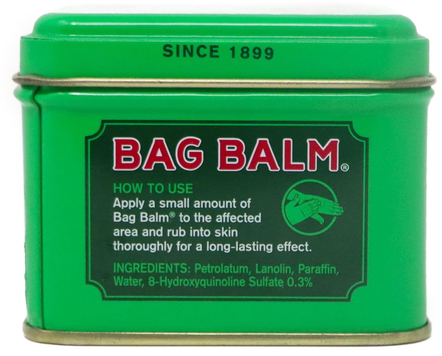 Bag Balm Vermont's Original Skin Moisturizer - Full Body Hydrating Skin Care: Dry Hands, Lips, Face, Feet & More - Unscented, Cruelty & Paraben Free - Day & Night, Men & Women (Made in USA)
