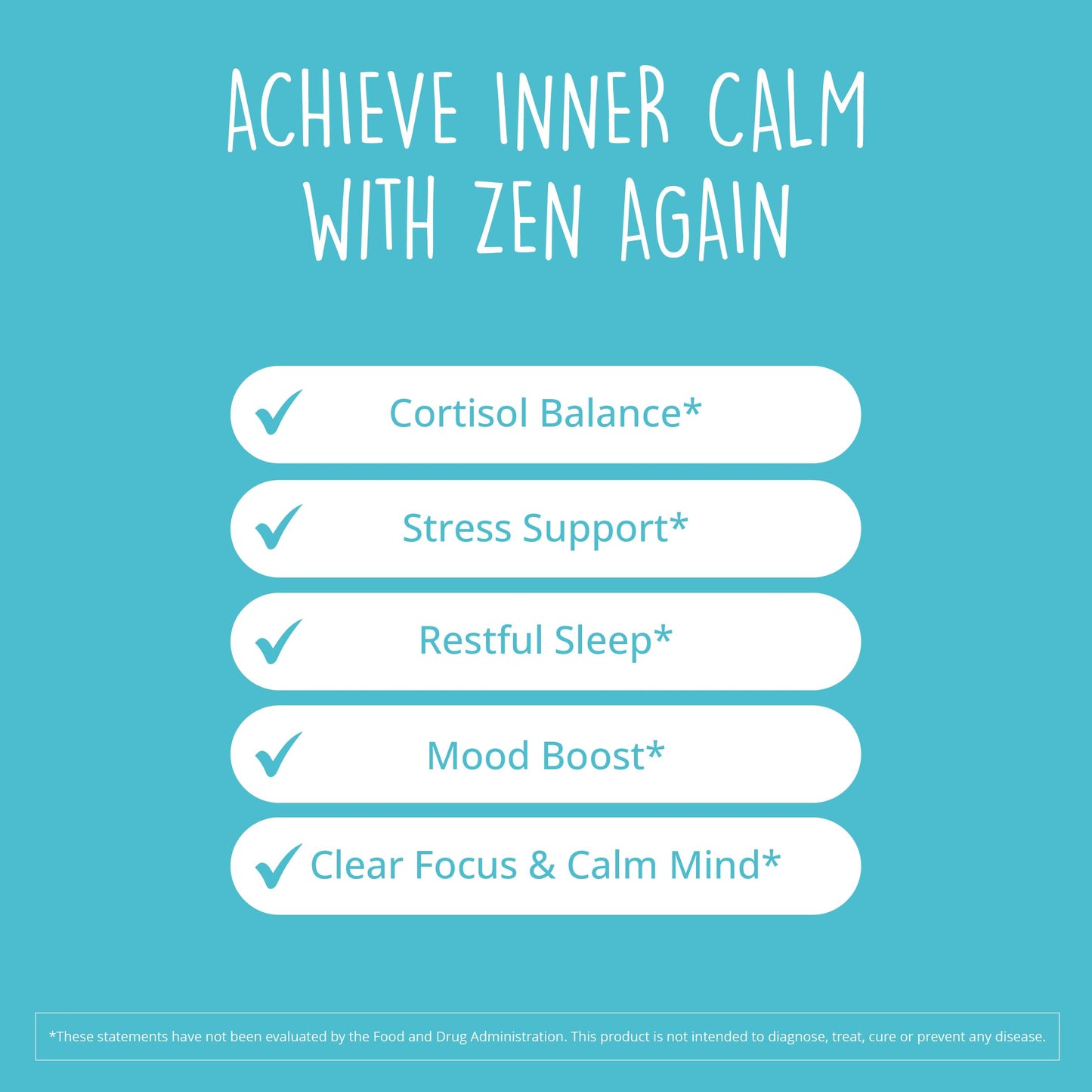 Zen Again Cortisol Manager with Ashwagandha KSM-66 | Cortisol Supplements for Women | 11-in-1 Complex | Natural Stress Support Supplement with L-Theanine, Rhodiola & Magnesium | Vegan, 60 Ct