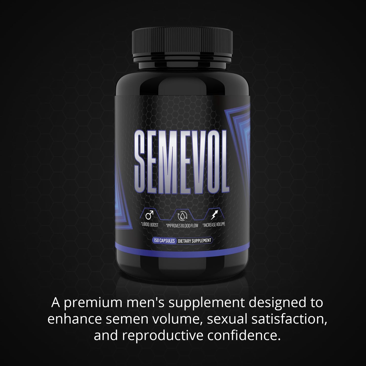 Semevol Semen Volume Booster Dietary Supplement for Men’s Fertility Health Support | Premium Dosing for Maximum Load and Quality Results | Made in The USA | 150 Capsules (1 Month Supply)