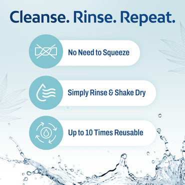 HartFelt 2ct Tear Drop Face Scrubber for Women | Reusable Facial Sponges for Daily Cleansing | Facial Exfoliating Pads for Removing Dead Skin, Dirt & Makeup | Made in USA