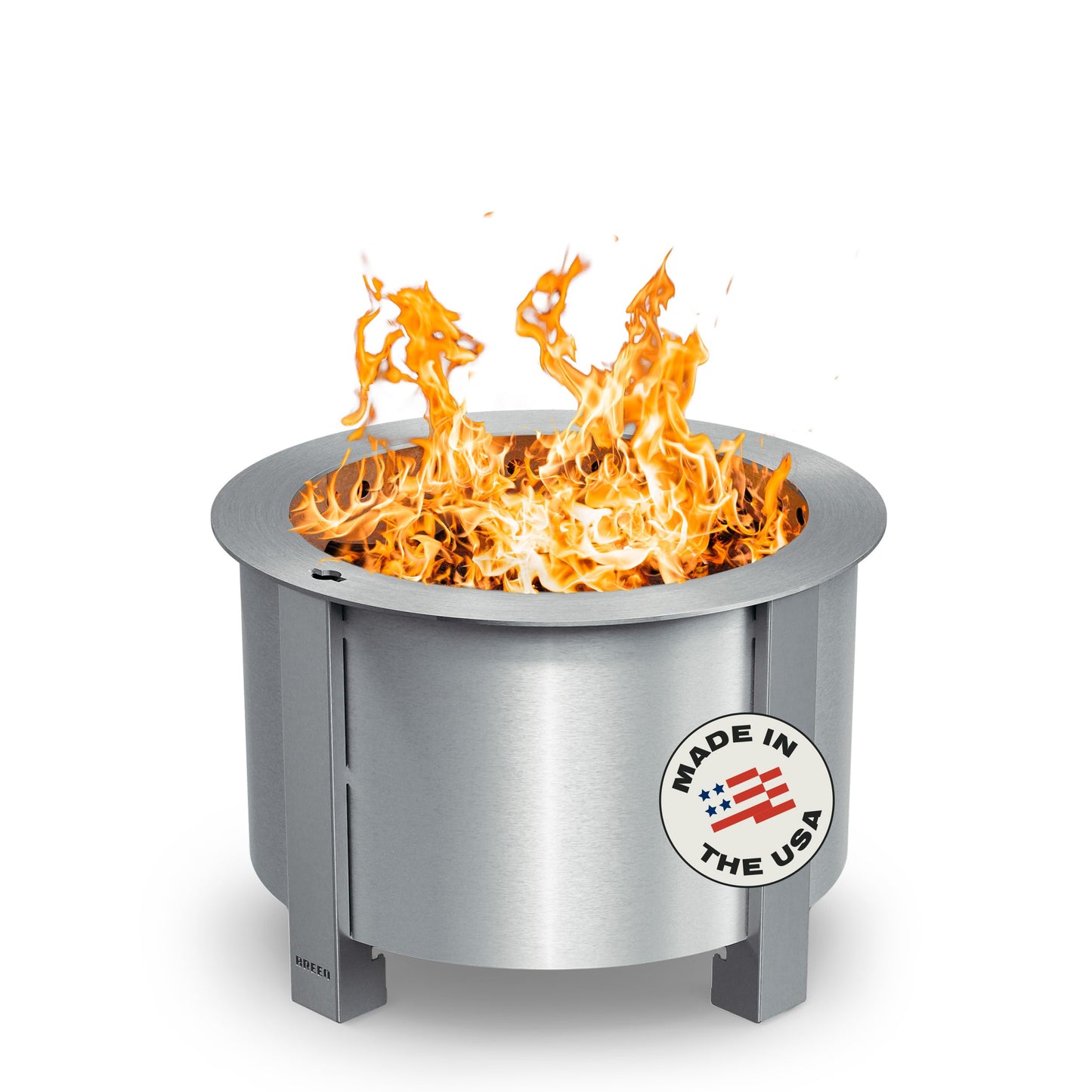 Breeo Smokeless FIrePit (X Series 19, Stainless Steel) | 22.1 inch Smokeless Fire Pit for Outside | 47 Pounds | Ideal for Families Compatible with Wide Range of Breeo Accessories