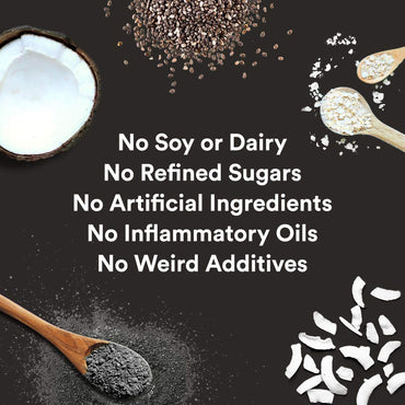 gr8nola BLACK COCO (CHARCOAL) CHIA - Healthy, Low Sugar, Vegan Bulk Granola Cereal - Made with Superfoods Chia Seeds & Activated Charcoal, Soy Free, Dairy Free & No Refined Sugar, 4.5lb Resealable Bag