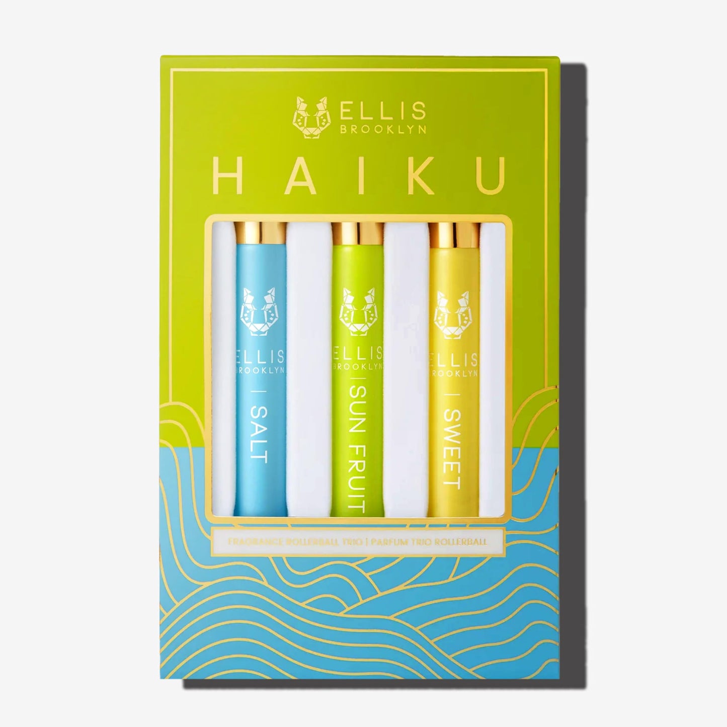 Ellis Brooklyn HAIKU Fragrance Trio - Clean Perfume, SALT, SWEET, & SUN FRUIT Rollerball Perfume for Women, Travel Size Perfume Gift Sets for Women