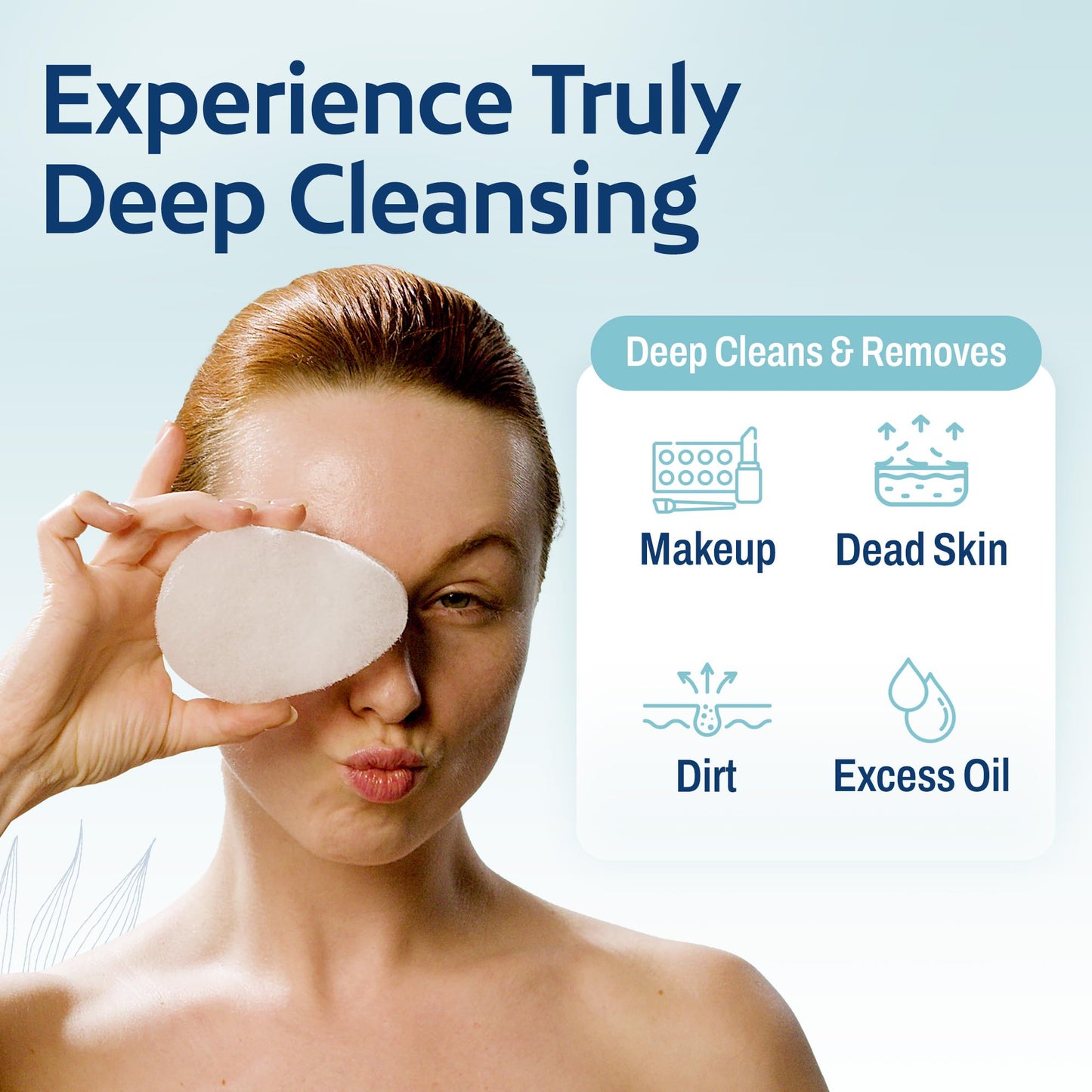 HartFelt 2ct Tear Drop Face Scrubber for Women | Reusable Facial Sponges for Daily Cleansing | Facial Exfoliating Pads for Removing Dead Skin, Dirt & Makeup | Made in USA