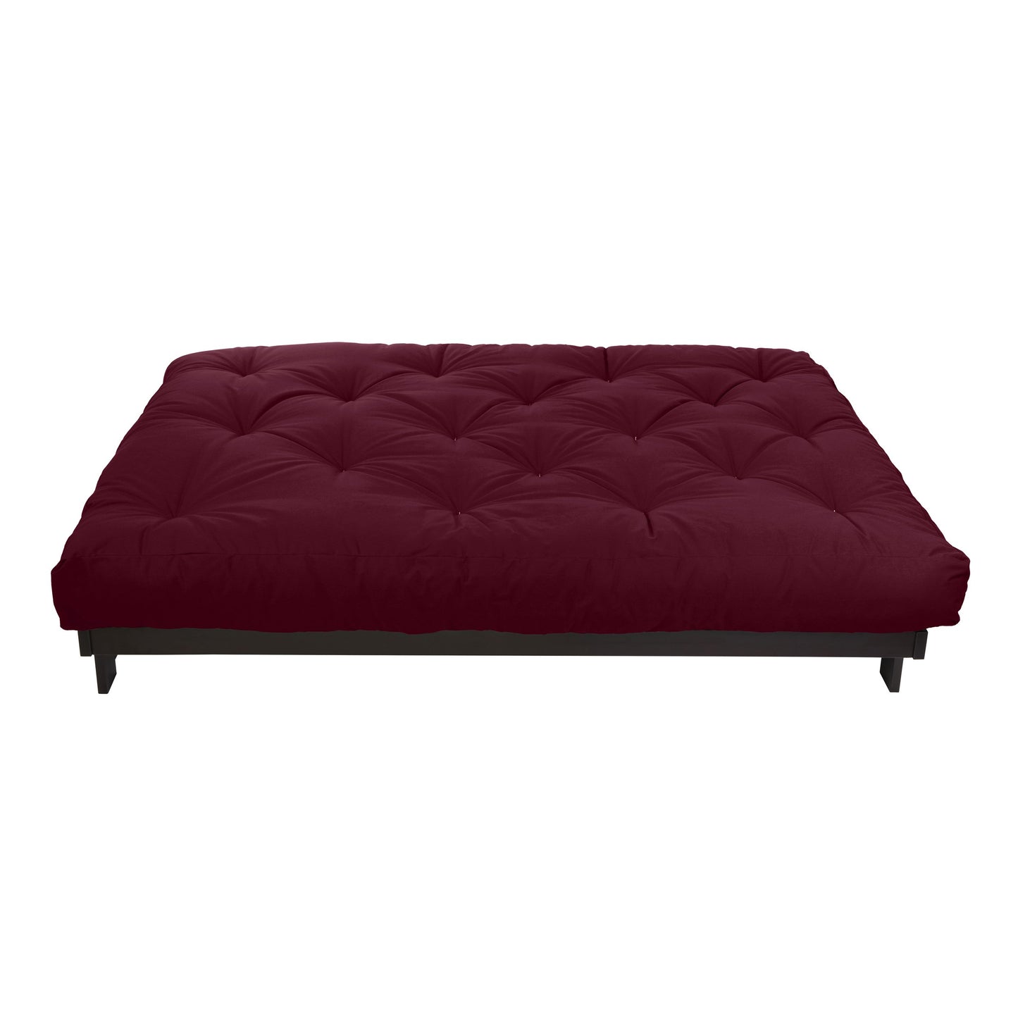 Mozaic Full Size 8-inch Cotton Twill Gel Memory Foam Futon Mattress, Burgundy