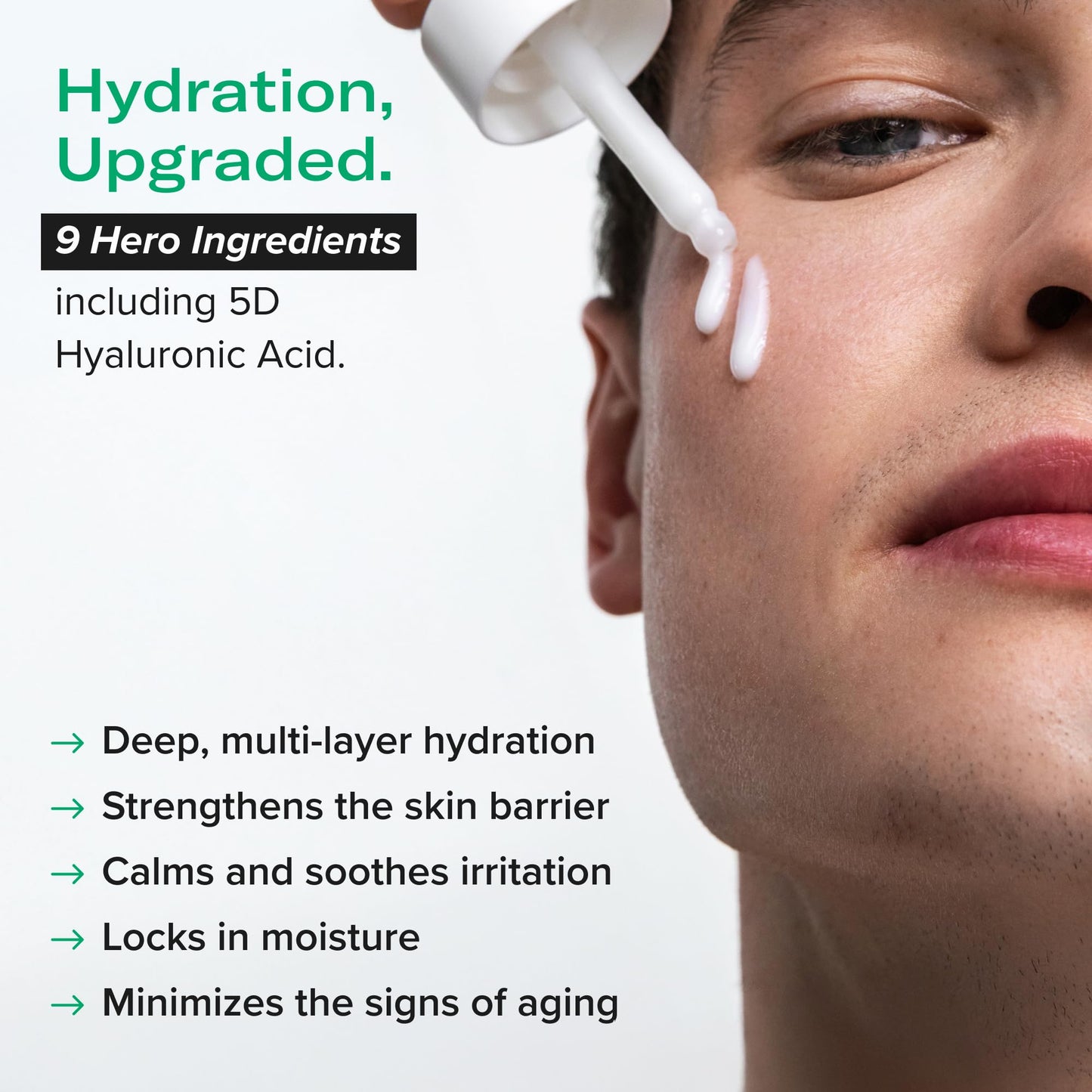 serum junkie PLUMP Hyaluronic Acid Serum with 5D Hyaluronic Complex, Ectoin, Plant Ceramides, Vitamins B5 & E, Deep Hydration, Strengthens Skin Barrier, Fragrance-Free, 1 fl oz