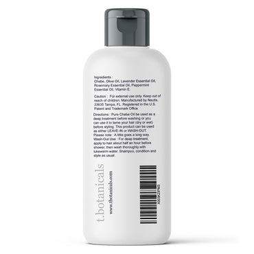 t.botanicals Hair Styling Agent - 8 oz Chebe Oil with Rosemary, Peppermint, and Lavender for Hair Growth, Reduces Split Ends and Hair Breakage, Preservative Free, Lavender Scent, Made in USA