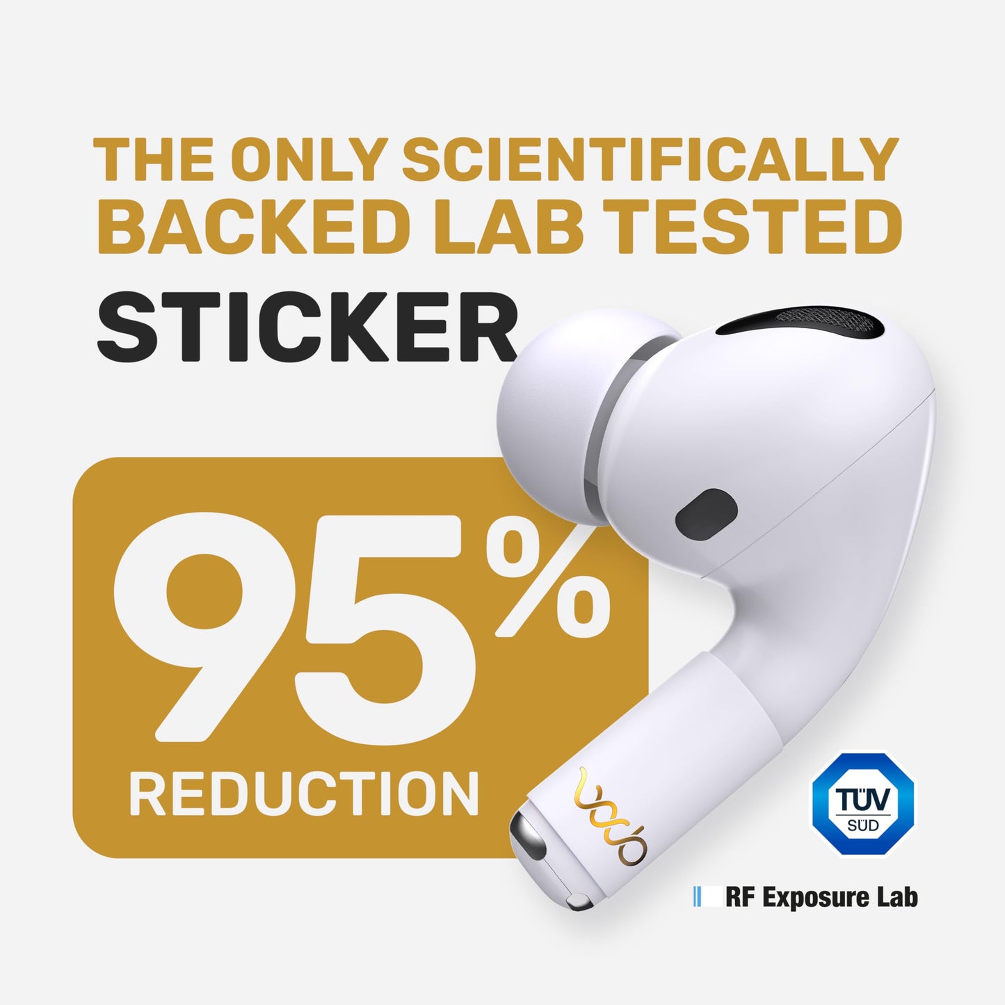 EMF Protection Sticker for AirPods Pro, 2-Pack - Scientifically Backed Patented Lab-Tested 5G-Shield EMF Reduction Sticker, USA Made, Protect Yourself & Loved Ones, WaveBlock AirPods Pro 2nd/3rd/4th