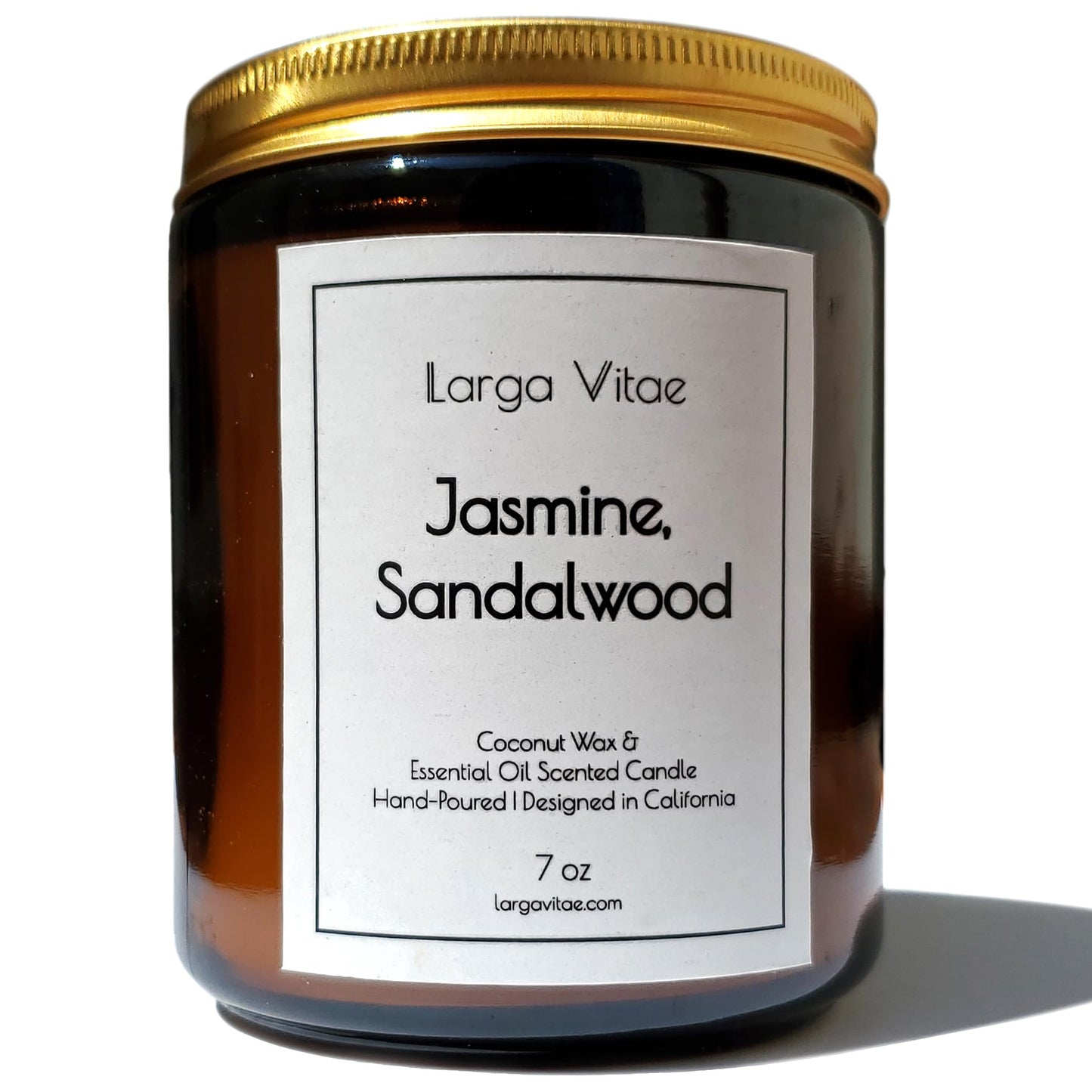 All-Natural Jasmine, Sandalwood Aromatherapy Essential Oil Candle, Safe for People and Pets, Made with Pure Sustainable Organic Vegan Coconut Wax, Allergy Friendly, Non Toxic, Zero Waste