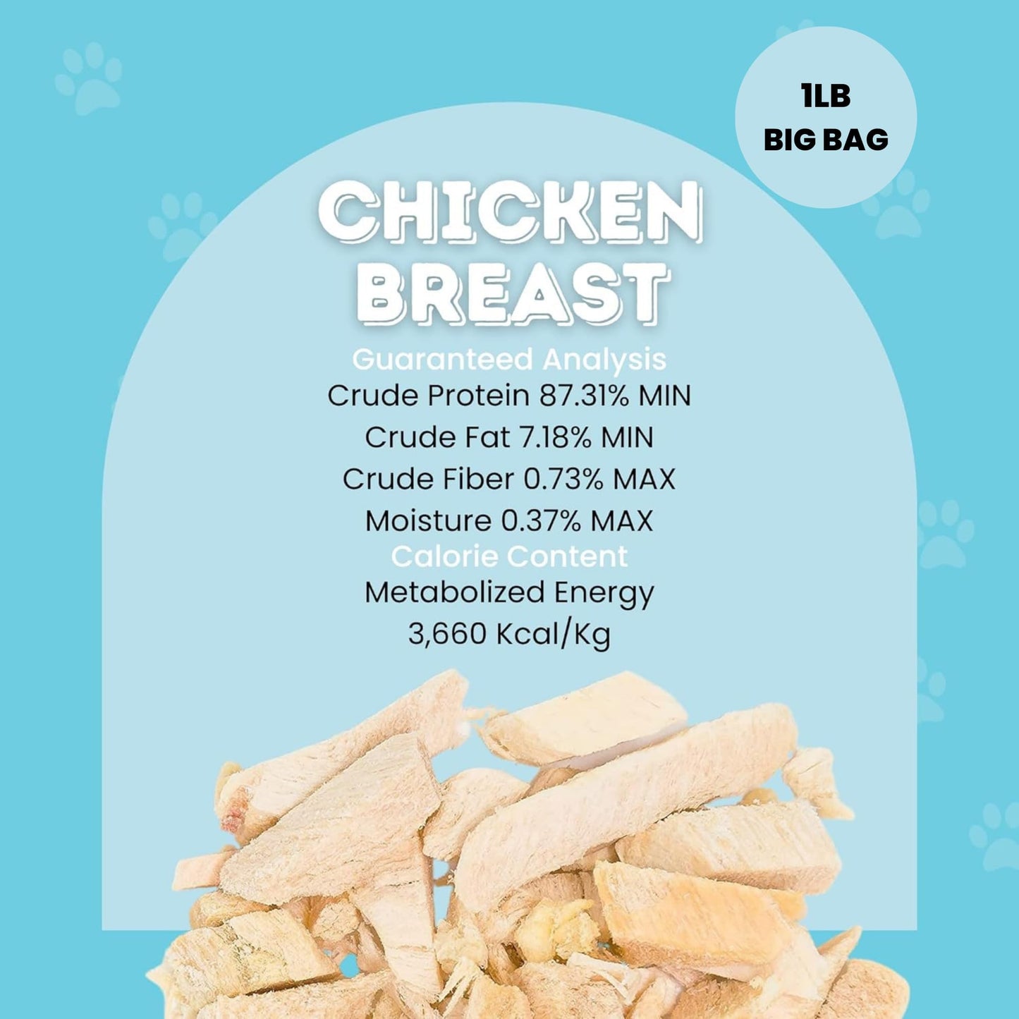 hotspot pets Freeze Dried Chicken Treats for Cats & Dogs -1LB Big Bag- Resealable Bag- Single Ingredient -Made in USA-All Natural Grain-Free Chicken Breast- Perfect for Training, Topper or Snack
