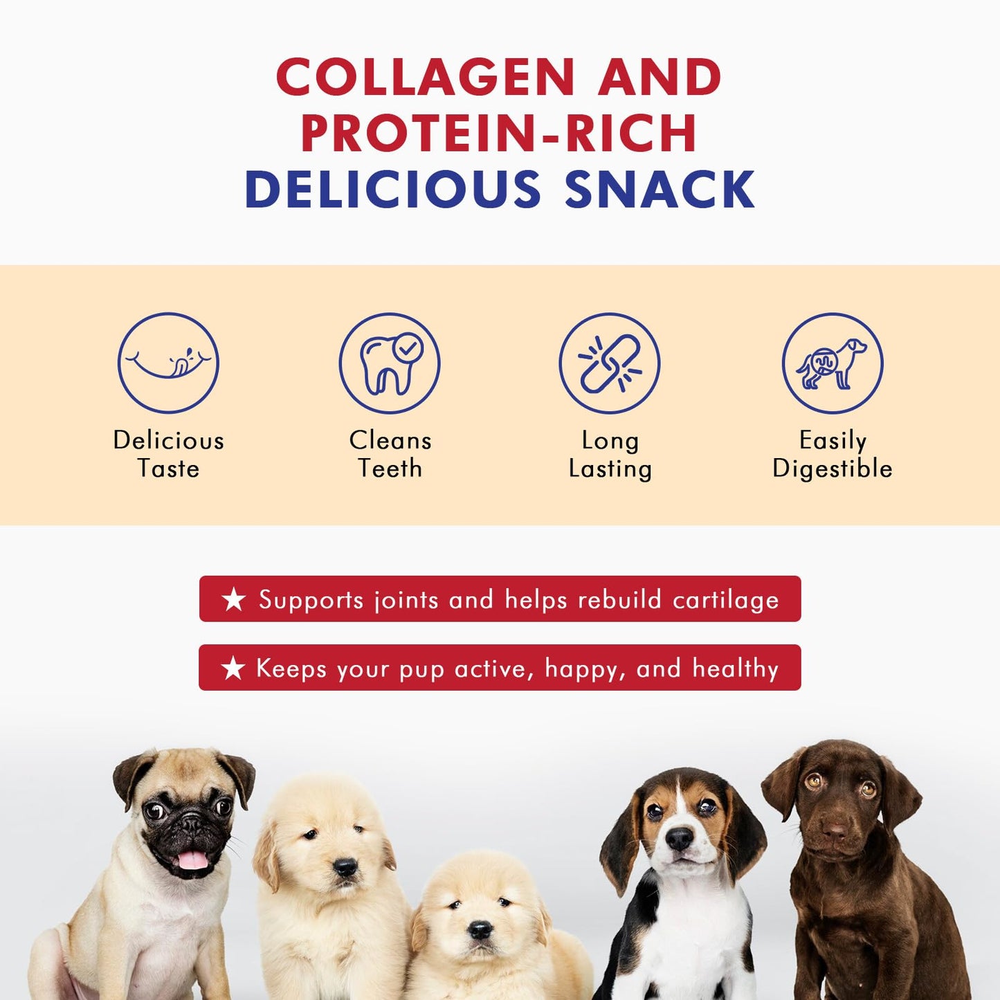 Pawfetto Premium Peanut Butter Flavored Beef Cheek Maxi Rolls for Dogs, No Hide Chews Long Lasting Extra Thick Treats Bones, Collagen Rawhide Alternative 11ā-12ā (Pack of 5)