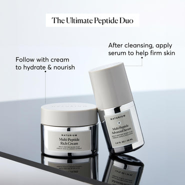 Naturium Multi-Peptide Rich Cream, Hydrating & Nourishing to Help Appearance of Fine Lines & Wrinkles, Vegan & Cruelty-Free, 1.7 oz