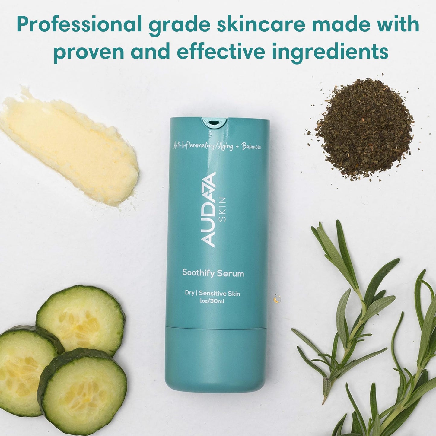 AUDAJA Soothify Vitamin C & E Face Serum – 10% Tetrahexyldecyl Ascorbate + 1% Tocopherol + Squalane | Anti-Aging Antioxidant Serum for Radiance, Hydration & Skin Repair | Made in USA, Cruelty-Free