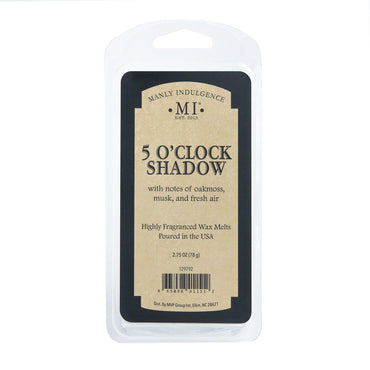 Manly Indulgence 5 O'Clock Shadow Scented Wax Melts, Wax Melt Warmer Cubes, Long Lasting Scented Wax Warmer Cubes, 4 Pack, 6 Cubes Each - Made in The USA