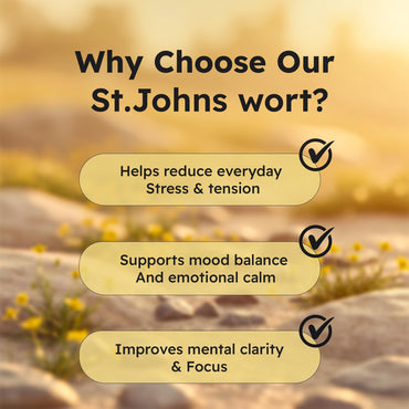 Just Plant St. John’s Wort Supplement 750 mg, 90 Vegan Capsules with Hypericum Perforatum Extract Herbal Mood & Stress Support Gluten-Free, Non-GMO
