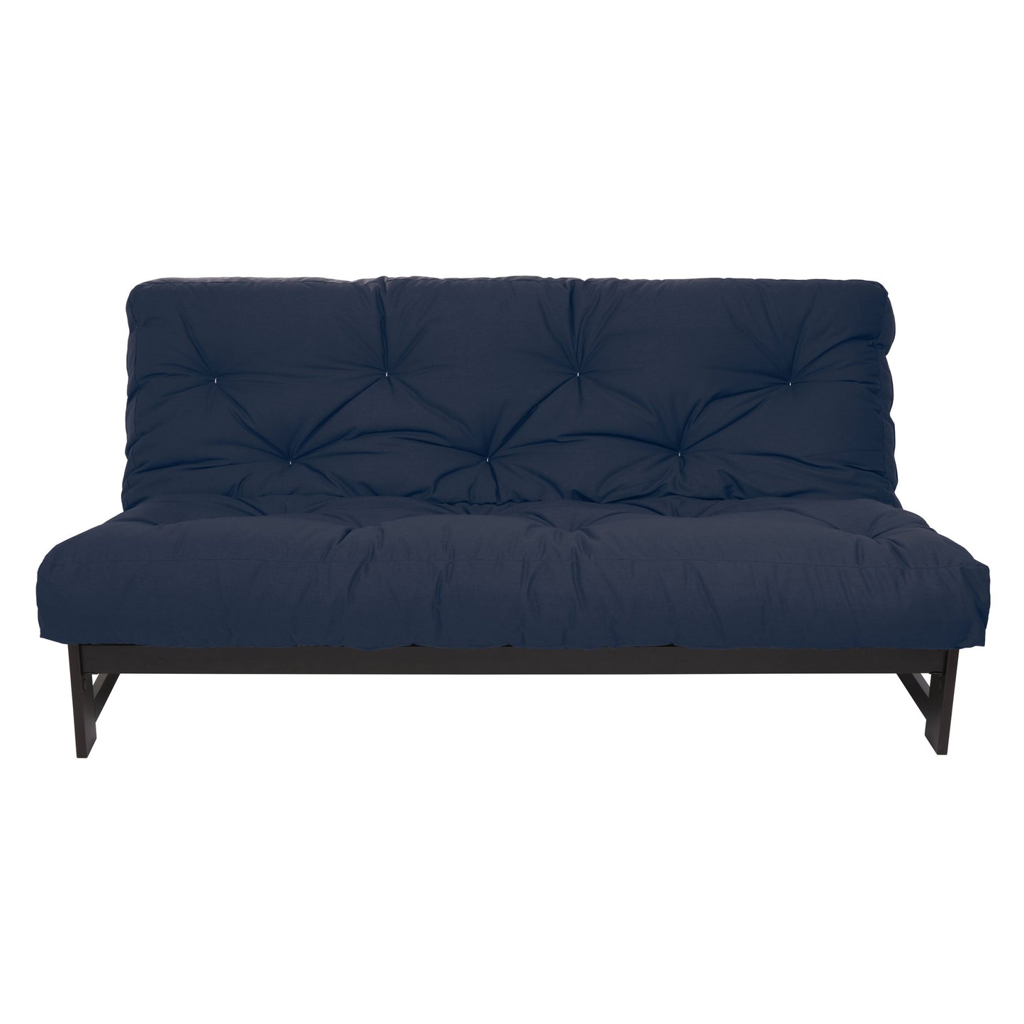 Mozaic Full Size 8-inch Cotton Twill Gel Memory Foam Futon Mattress, Navy