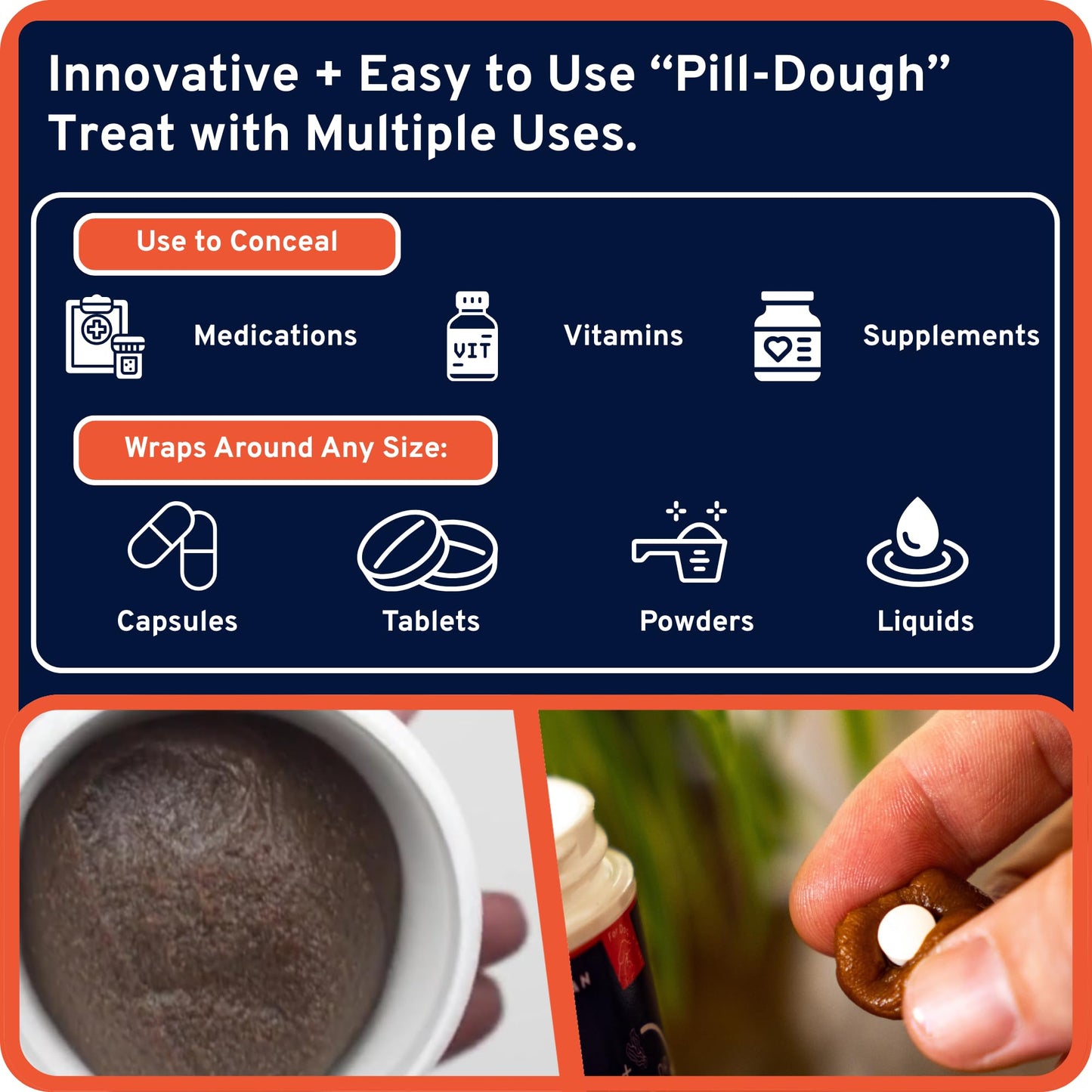 Ultra Easy Pill-Dough Treat Paste Wrap for Dogs & Cats - Forms a Custom Pocket to Hide Pet Medications - Pro Line