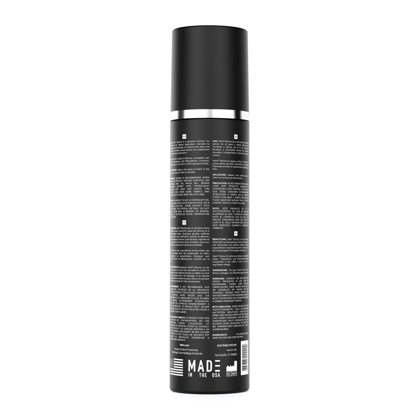 Valm Silicone Lube, Long Lasting, Silicone-Based Personal Lubricant for Men, Women, & Couples, 8.5 Fl Oz (Pack of 2)