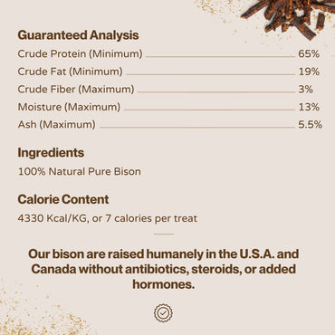 Bison Bits All Natural Dog Treats, 8 oz: Grain Free Dog Treats - Healthy Dog Treats - Bison Dog Treats - Dog Training Treats - Dog Treats Made in USA Only
