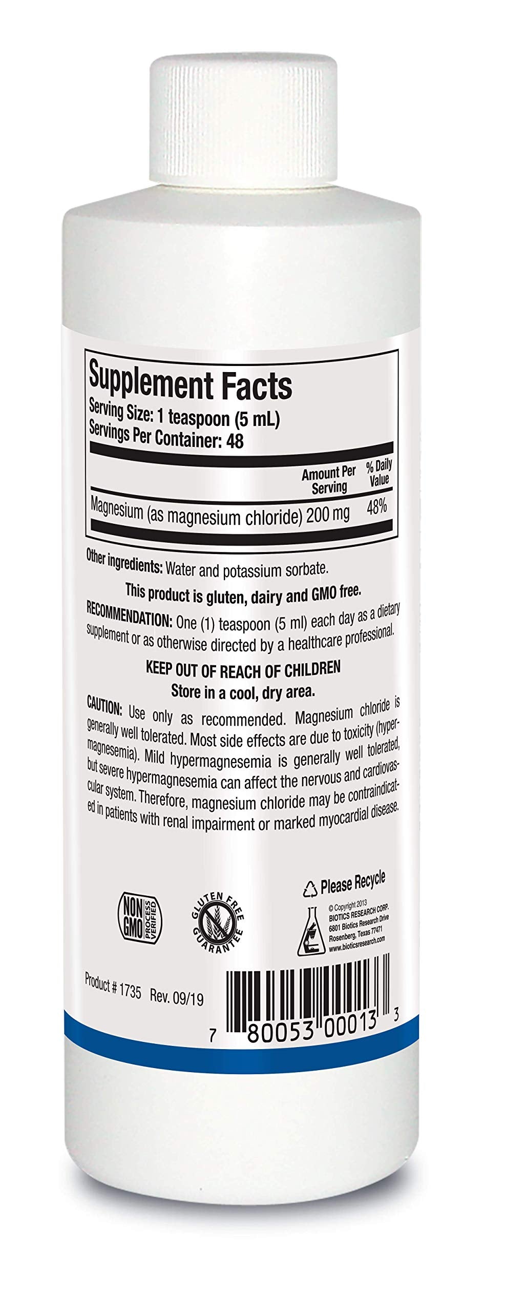 Biotics Research Aqua Mag-Cl™ Easy to Take Liquid Formula, 200 mg Magnesium, Bioavailable, Promotes Relaxation, Cardiovascular Health, Bone Strength, Improves Sleep 8 Fluid Ounces