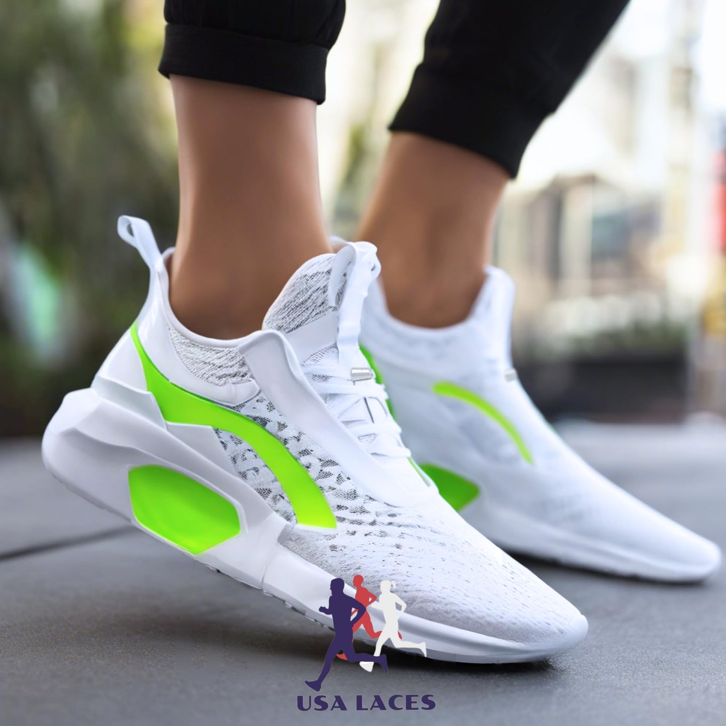 USA LACES No Tie Shoelaces for Adults and Kids - Elastic Shoe Laces, Lock Laces, Tieless Shoelaces for Running, Sneakers, and Casual Shoes - Premium No Tie Shoe Laces for Adults and Kids