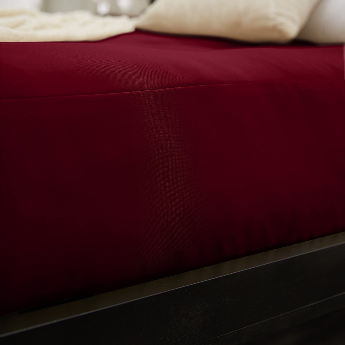 Mozaic Full Size 8-inch Cotton Twill Gel Memory Foam Futon Mattress, Burgundy
