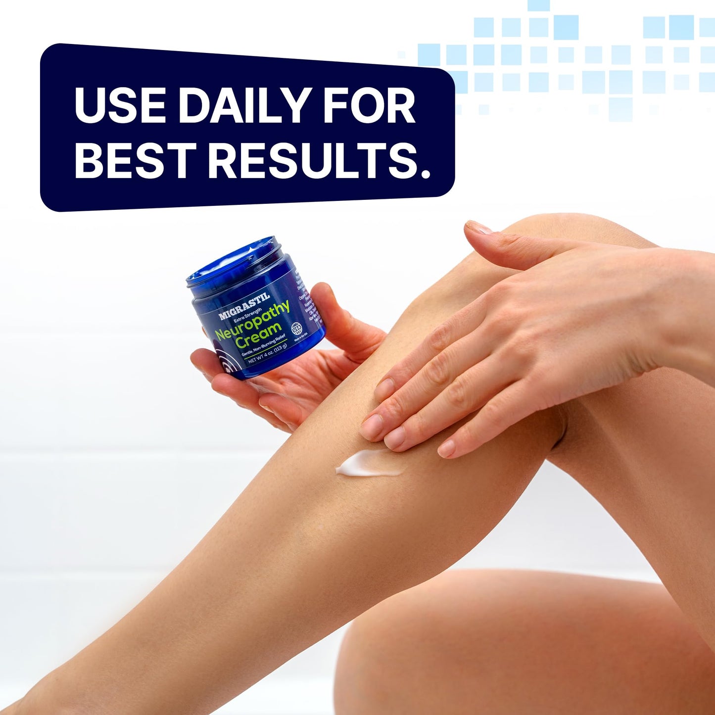 Basic Vigor Migrastil Neuropathy Relief Cream Extra Strength for Feet, Legs, and Hands. Made in The USA. Vegan and Cruelty-Free, Non-Greasy, Gentle, Non-Burning with Cooling Effect (4 oz.)