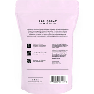Aromasong Carpet Deodorizer Powder- 100% Natural Lavender Carpet Freshener - Safe For Pets - Upholstery Deodorizer - Effective Pet Odor Eliminator For Strong Odor & Pet Urine - 3 Lb.