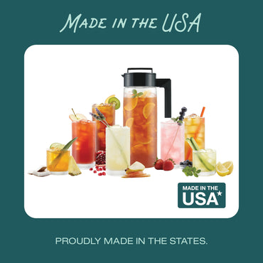 Takeya Patented and Airtight Pitcher Made in the USA, BPA Free Food Grade Tritan Plastic, 2 qt, Avocado