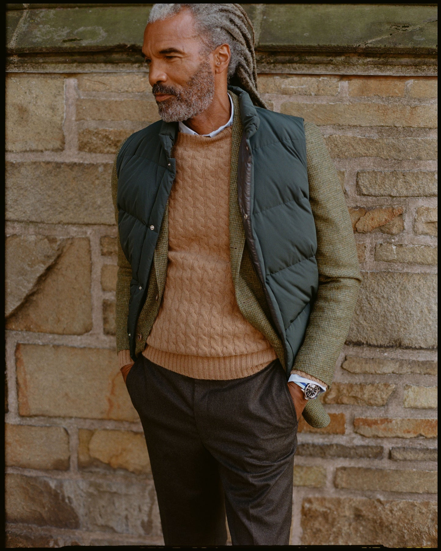 Made-in-USA Olive Tic Weave Cheviot Tweed Sport Coat - Custom Make