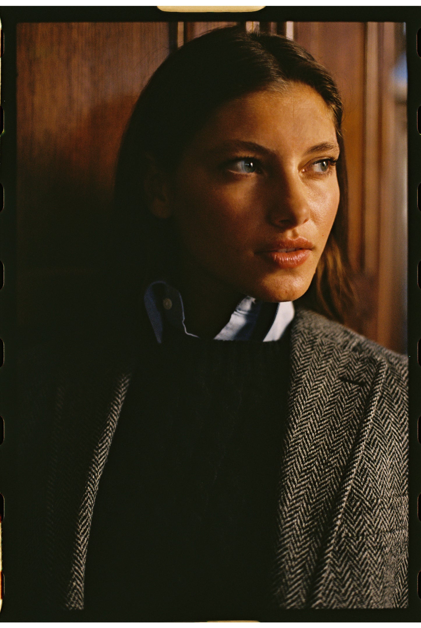 Made-in-USA Black & White Herringbone Harris Tweed Sport Coat - Custom Make