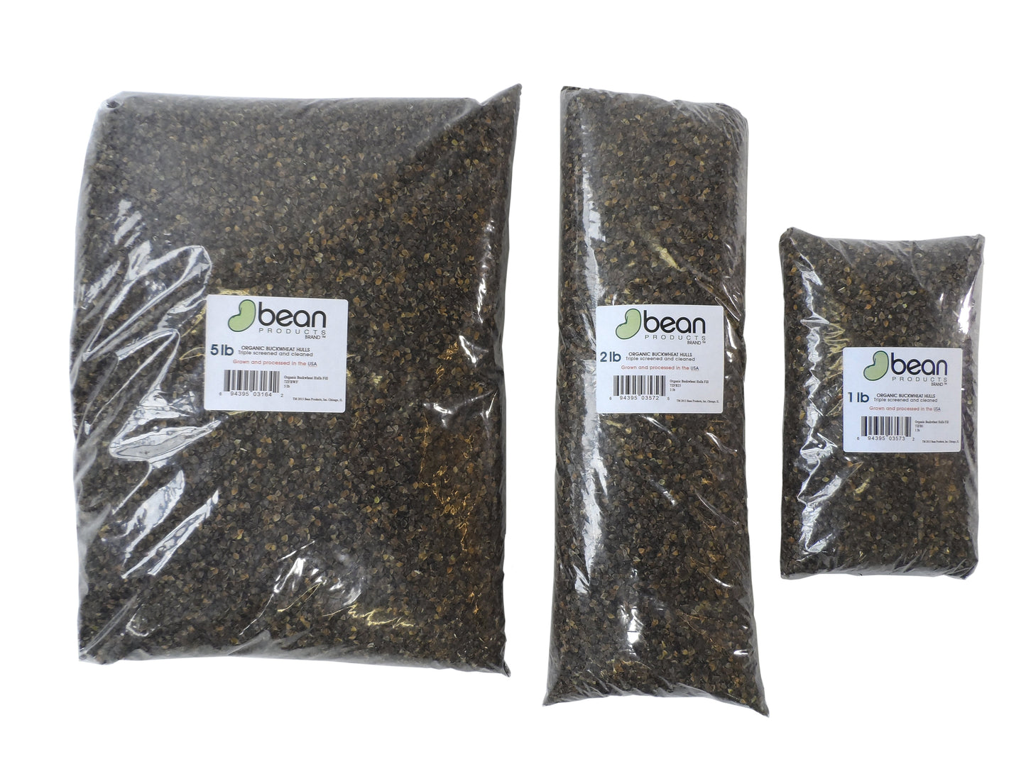 buckwheat hull fill different amounts