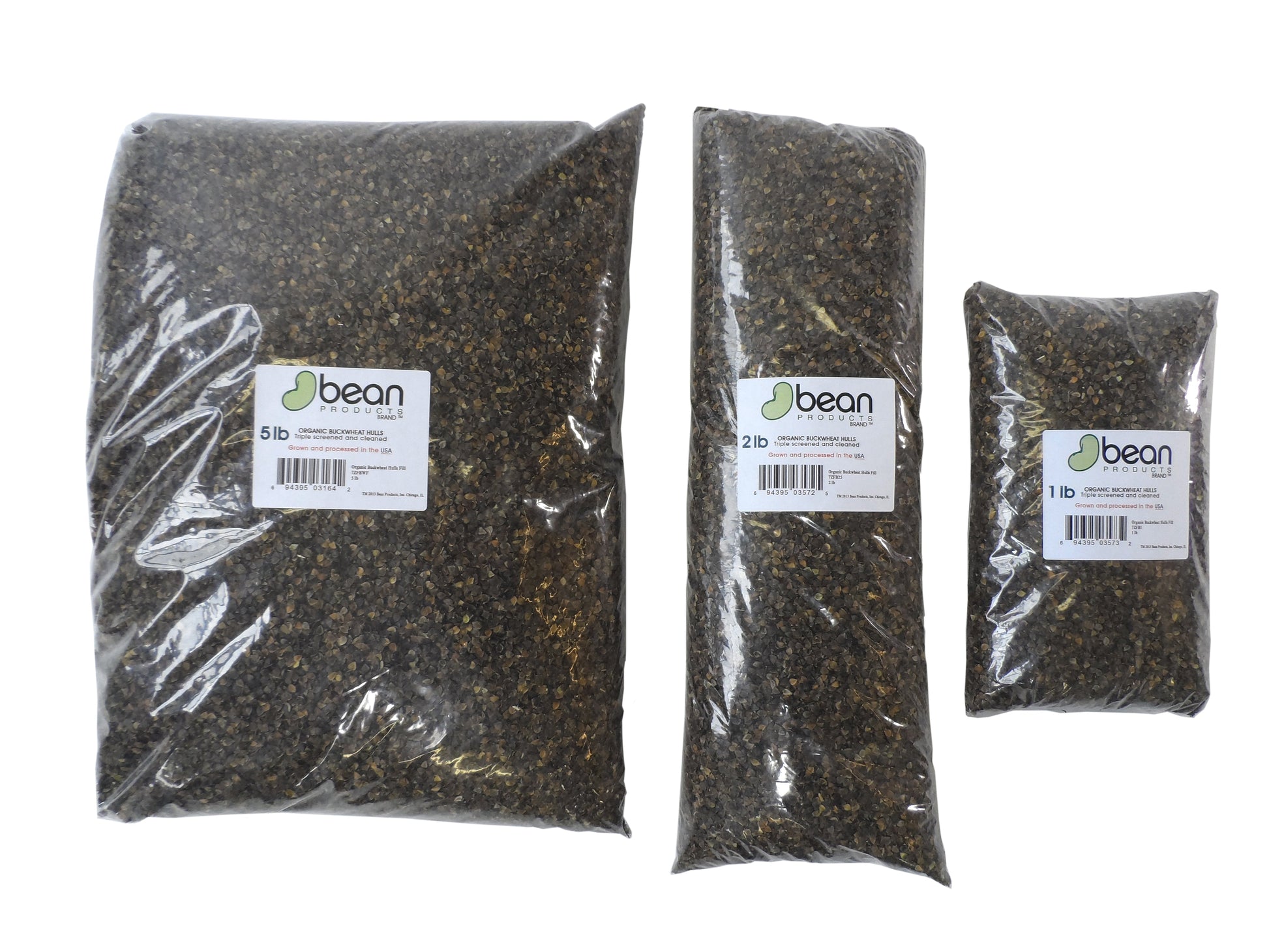 buckwheat hull fill different amounts
