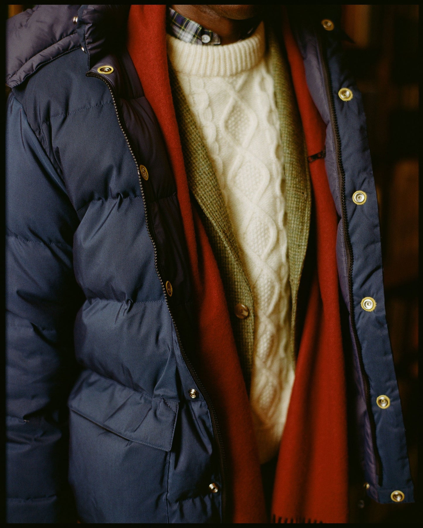 Made-in-USA Navy Crescent Down Works Classico Parka