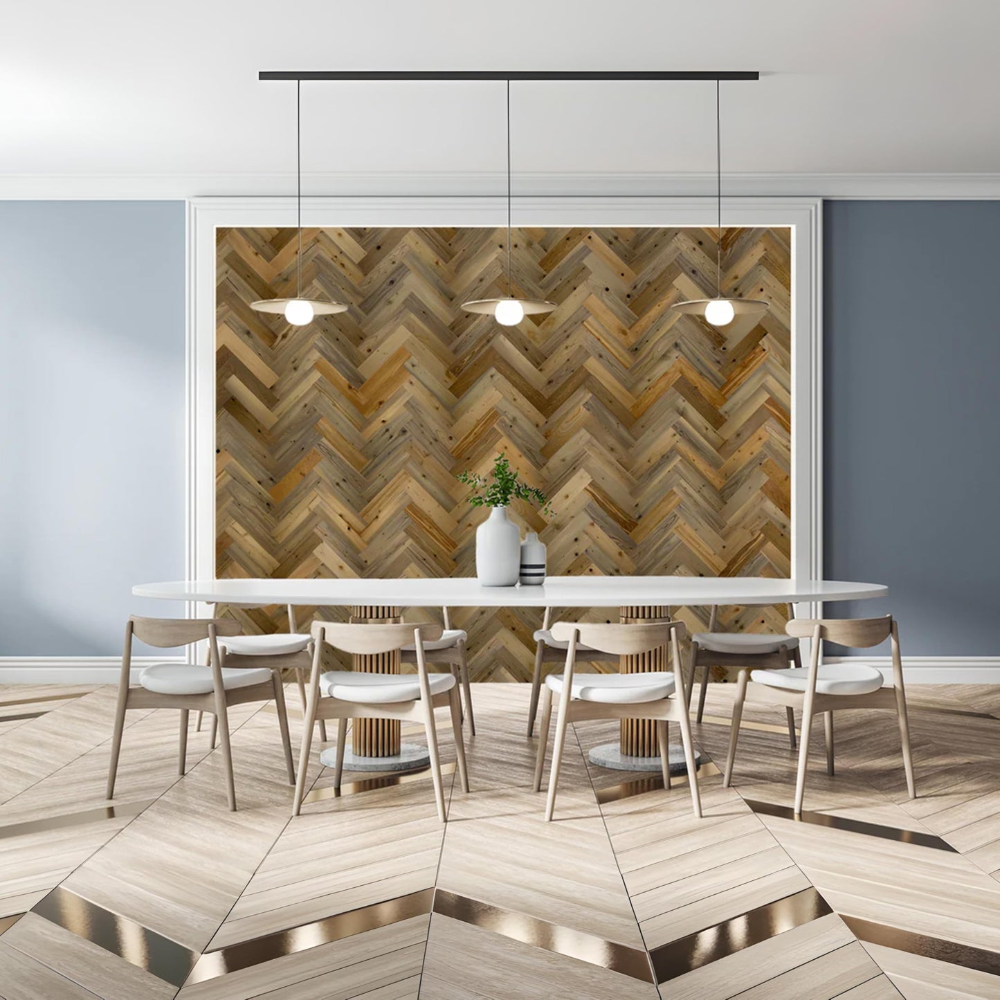 TIMBERCHiC 100% Wood Wall Planks - Made in USA - Peel-and-Stick Wall Panels for Interior Decor - DIY Adhesive Wall Panels, River Plank (3" x 10 Sq Ft)