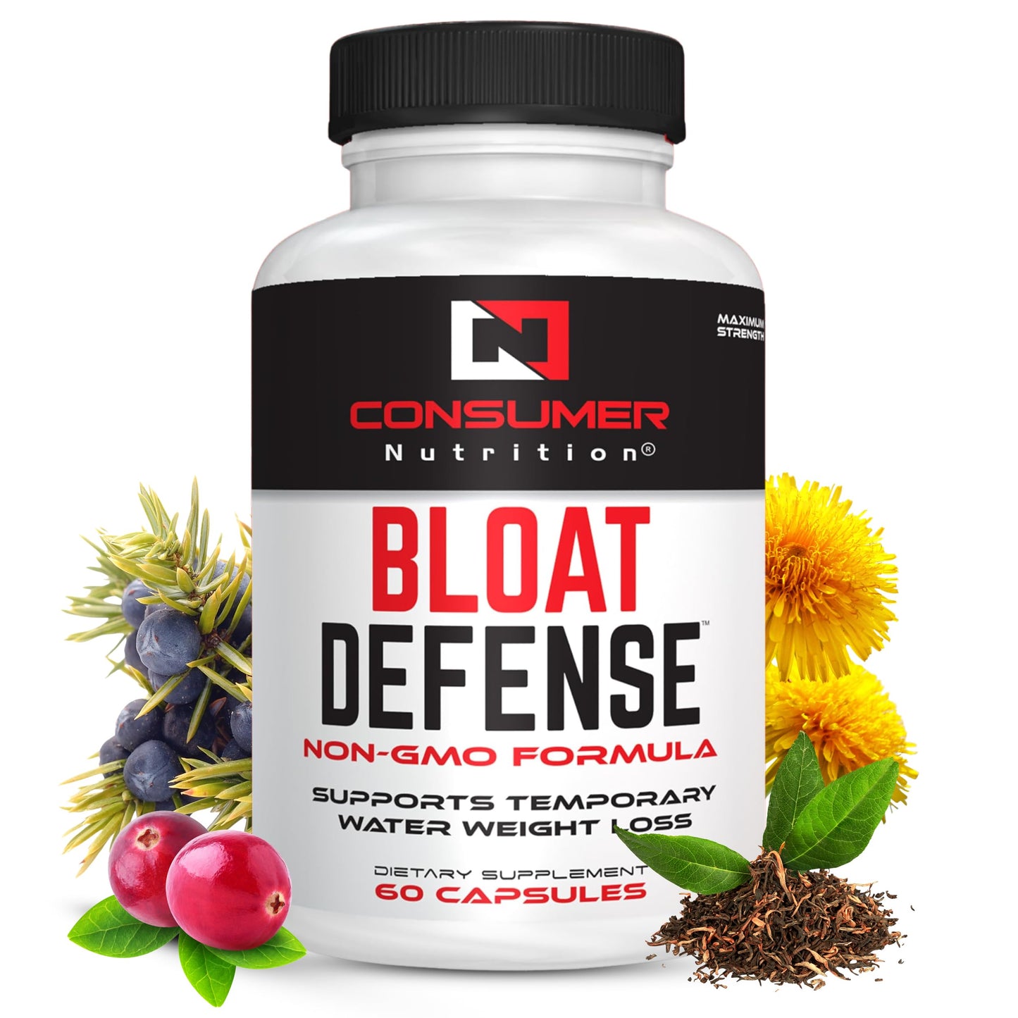 Diuretic Water Away Pills Maximum Strength - Water Retention Pills for Women & Men with Apple Cider Vinegar, & Dandelion Leaf for Bloating 60 Capsules