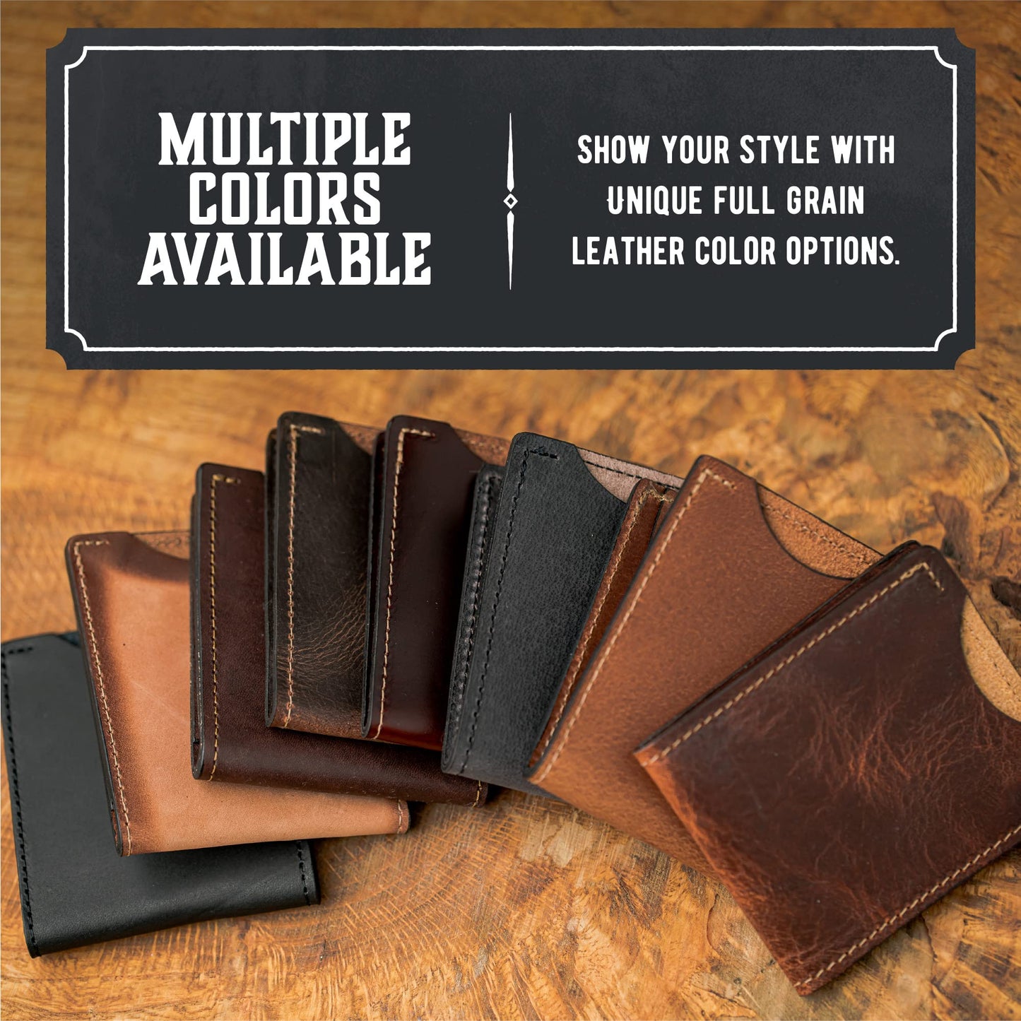Front Pocket Slim Bifold Wallet for Men | Made in USA | Premium Full Grain Leather Men’s Wallet with Minimalist Design