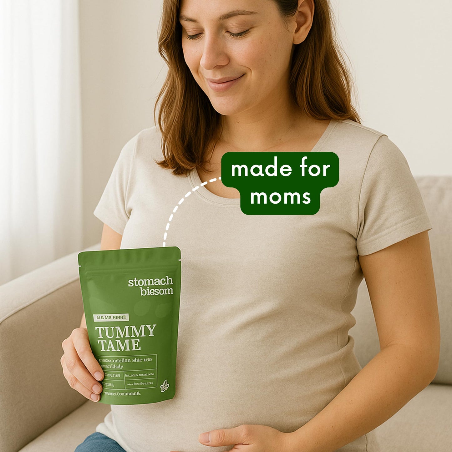 Stomach Bloom Sugar Free Tummy Tame Drops - 3X Better Absorption | Fast-Acting Pregnancy Nausea Relief & Morning Sickness Relief | Ginger, Lemon, Spearmint & B6. Individually Sealed Drops, 28 Ct