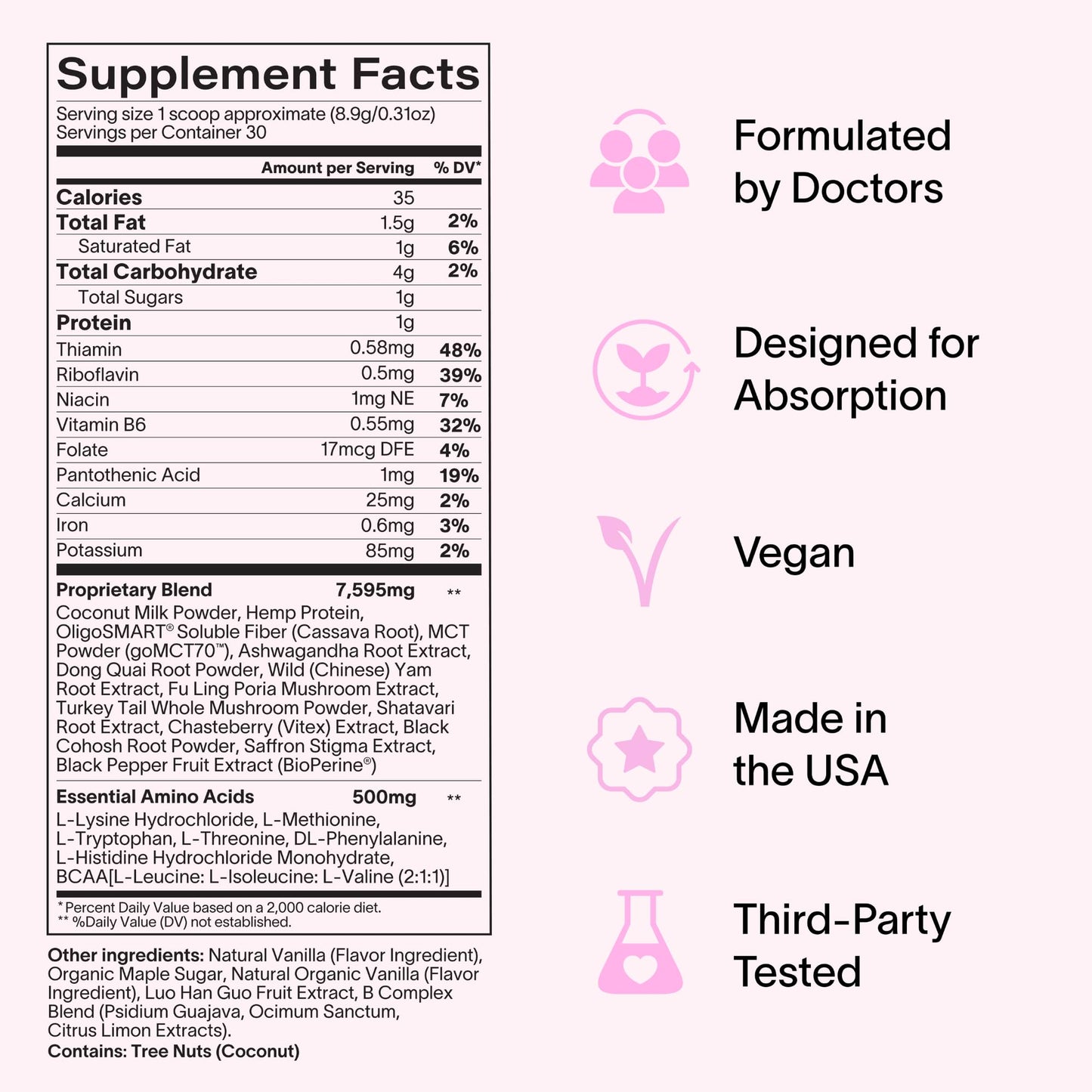Ladywell Daily Balance Powder | Supplement for Women | Delicious Vanilla | Gluten Free, Dairy & Soy Free, Non GMO | Vegan 30 Servings