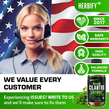 HERBIFY Cilantro Tincture - Herbal Cilantro Supplement for Detox - Rich Source of Antioxidants - Supports Heart and Body Cleanse - Made in USA - Cilantro Extract 4 Fl Oz